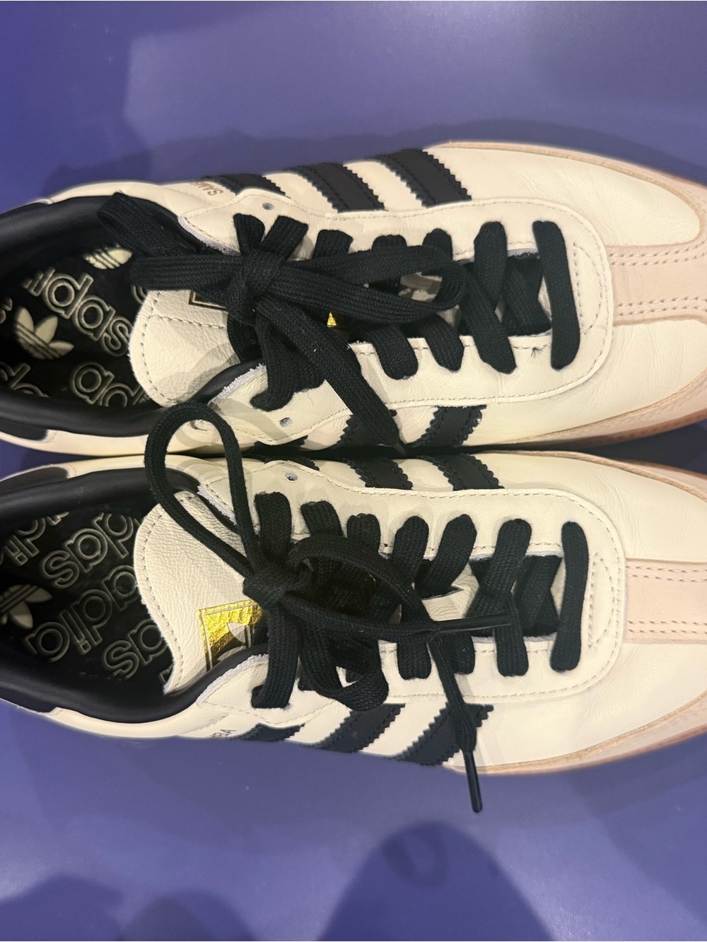 adidas Men’s White Sneakers with Black Stripes